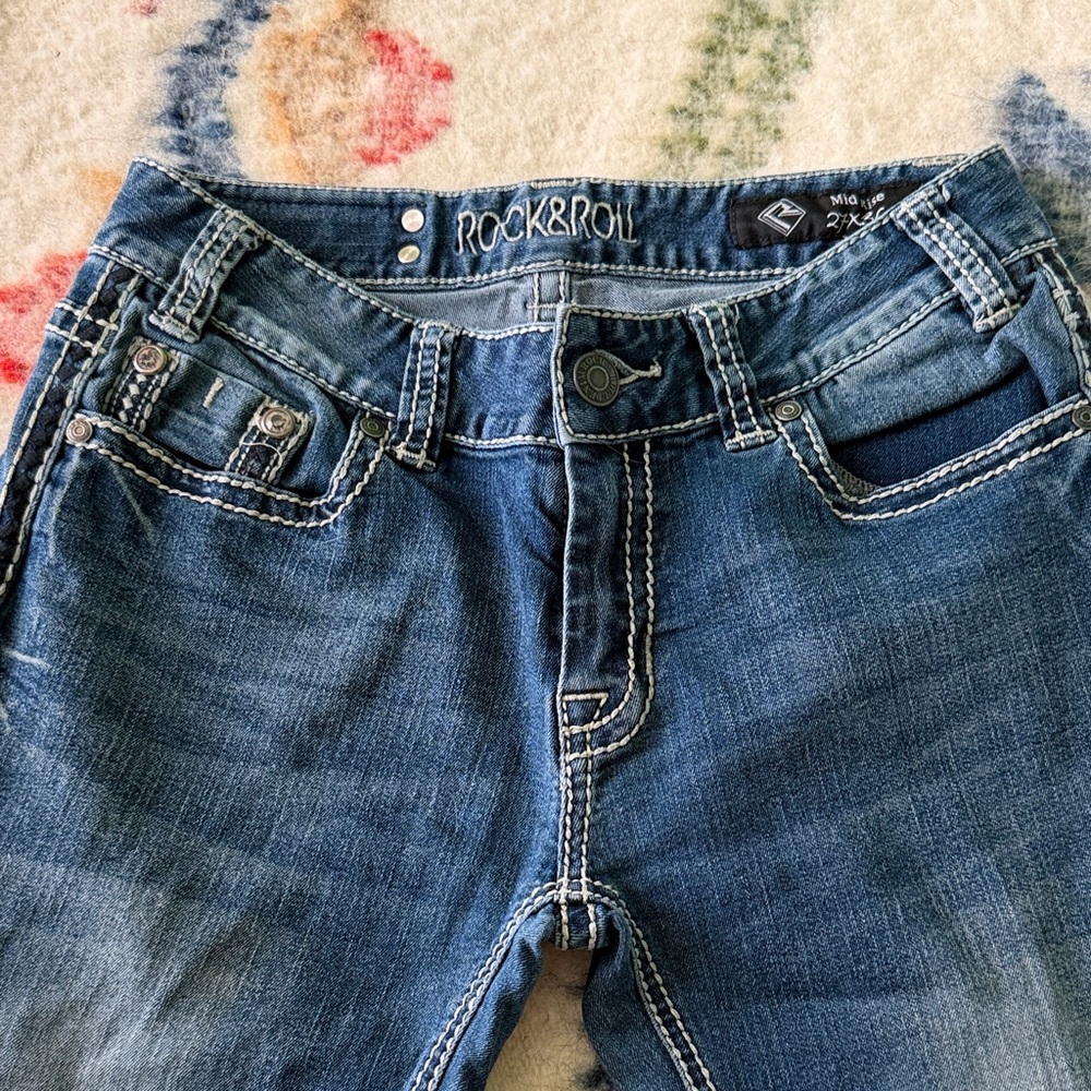 Rock & Roll Women's Blue Boot Cut Jeans